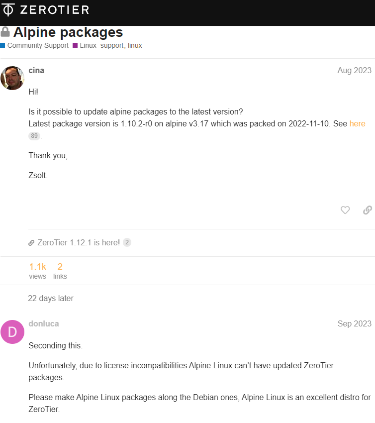 alpine3.20安装zerotier